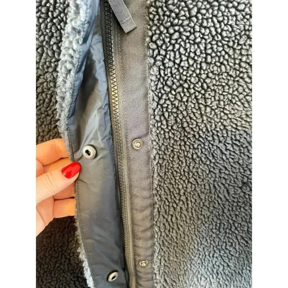 Eddie Bauer Women's Oversized Sherpa Fleece Parka Jacket COAT Dark Gray Size XL - Picture 9 of 10